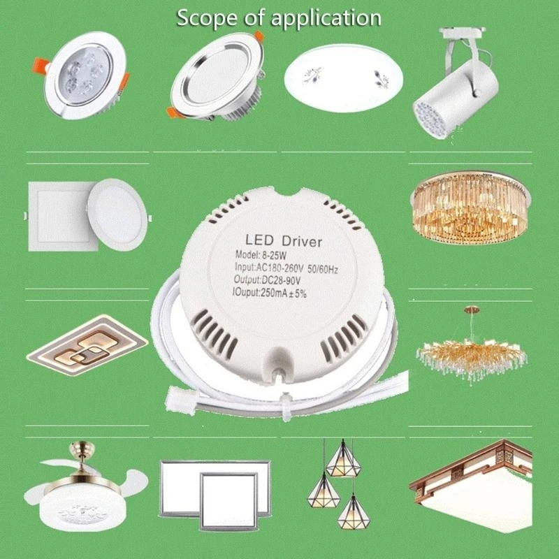  Led Ceiling Lamp Driving Power Ballast AC180-260V Power 8-12W/8-25W/22-40W