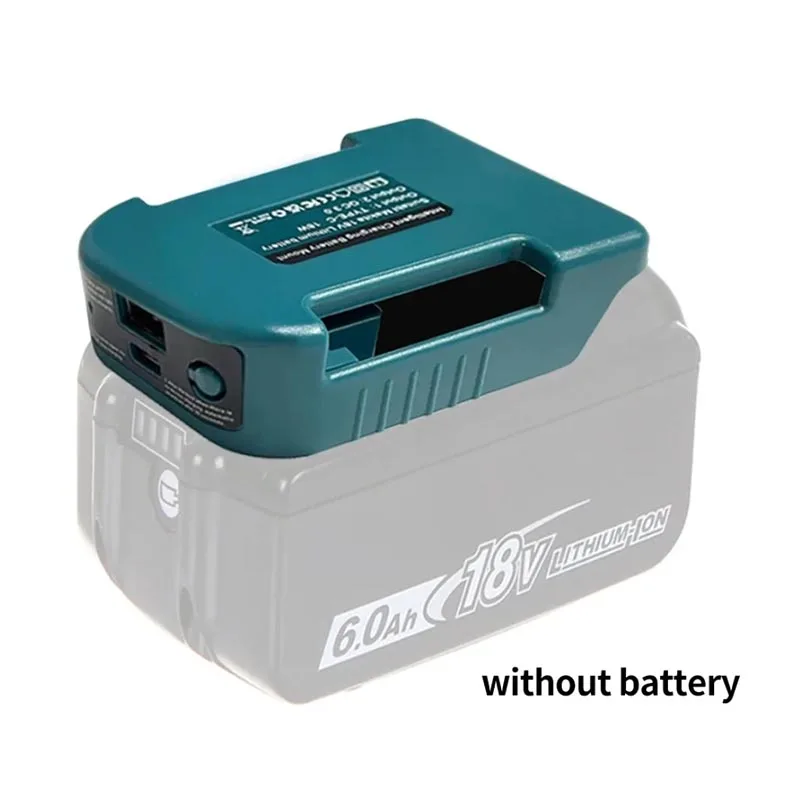 1pc For Makita 18V With USB With Type-C Battery Holder For Makita 18V Battery BL1840 BL1850 BL1860 Charger Adapter Fast Charging