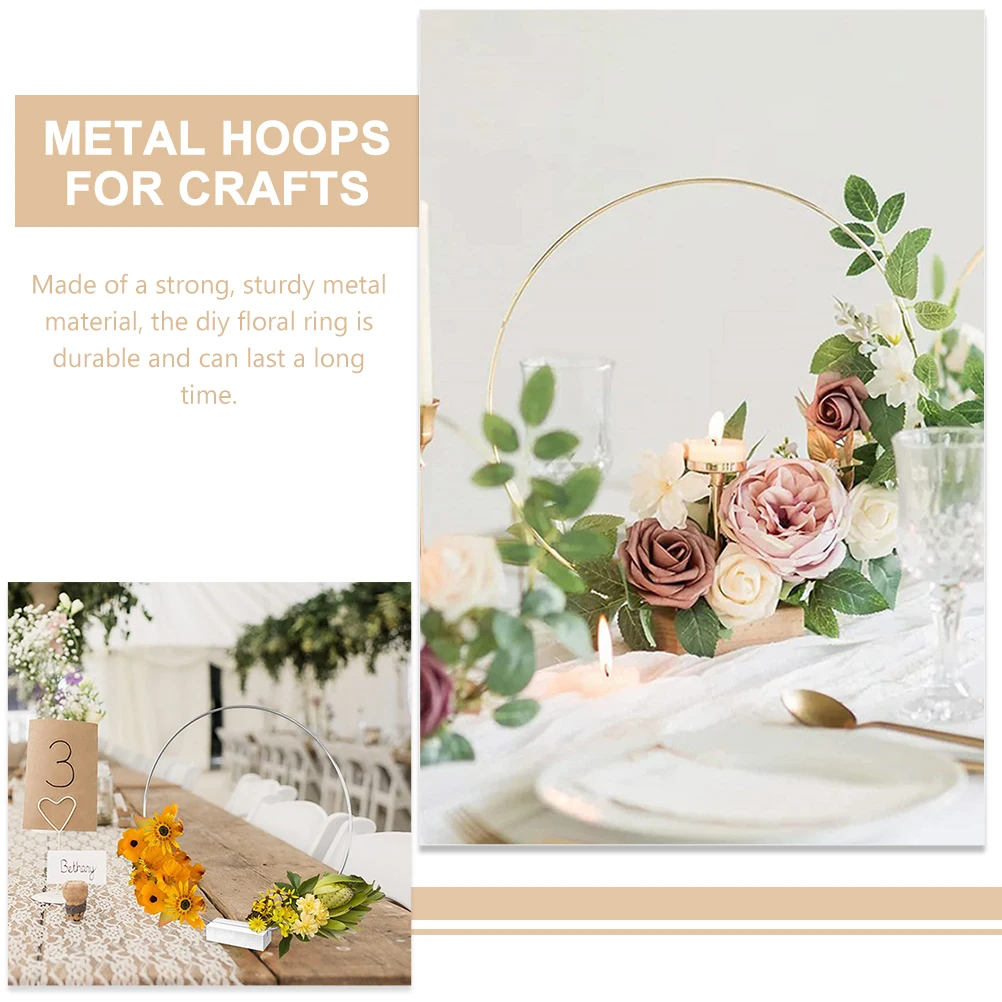 

5Pcs Metal Floral Hoop 20cm Circle Hexagon 30cm Star Heart Square Base DIY Wedding Decoration Party Centerpiece