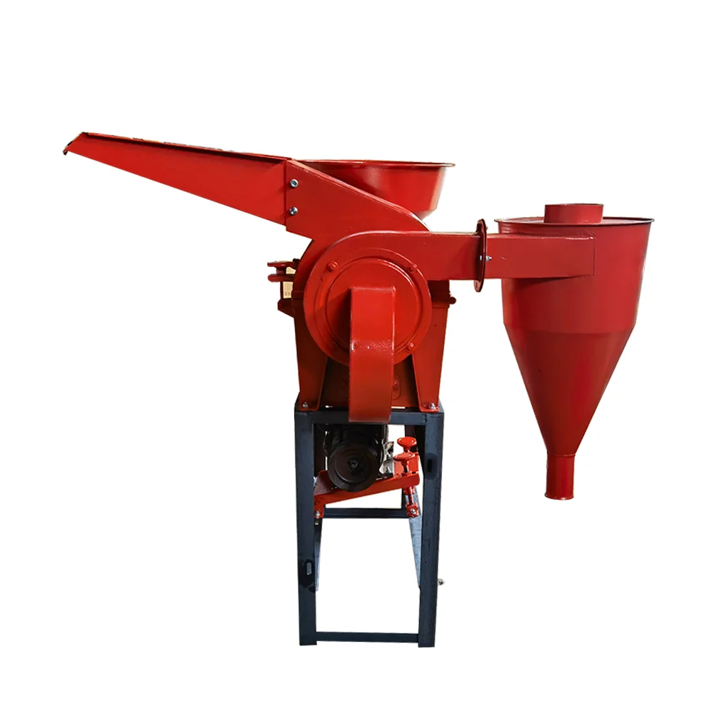 HUADA 2 in 1 6N50 Rice Mill Machine combined with 9FQ-200 Hammer Mill Crusher for Rice, corn ,wheat,maize and spices