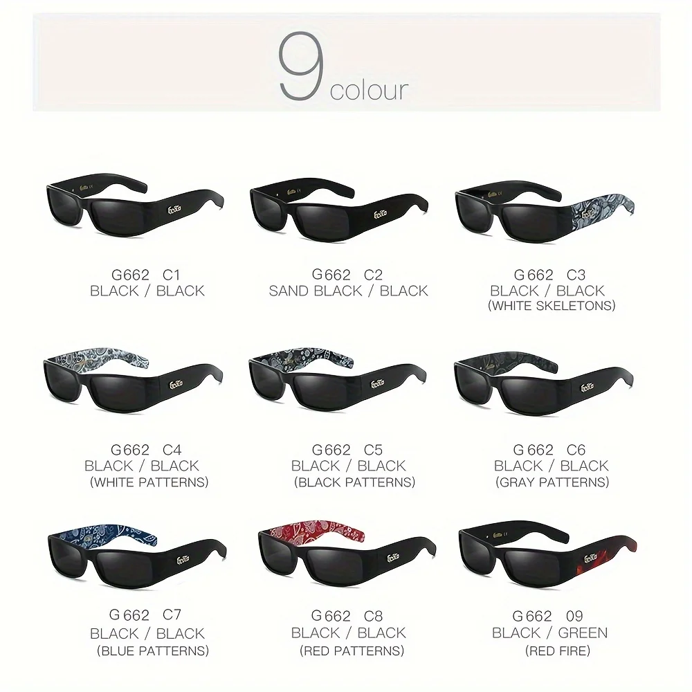 GCOTX Full Rim Polarized Fashion Sunglasses For Men And Women 9 Colors Model 662