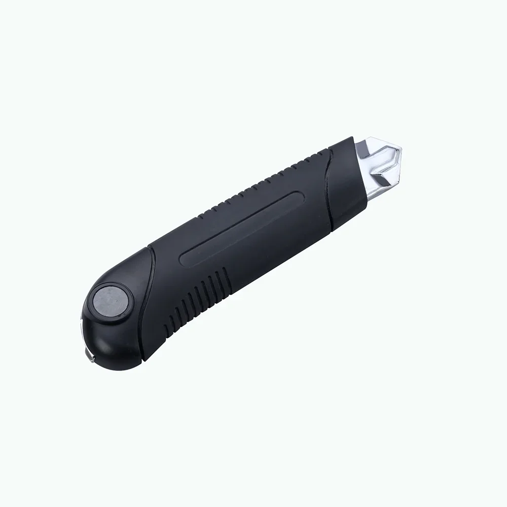 25mm Snap Off Blade Retractable Box Cutter Heavy Duty Utility Knife Plastic Rubber Handle Metal Slide Rail Office Pocket Knifes