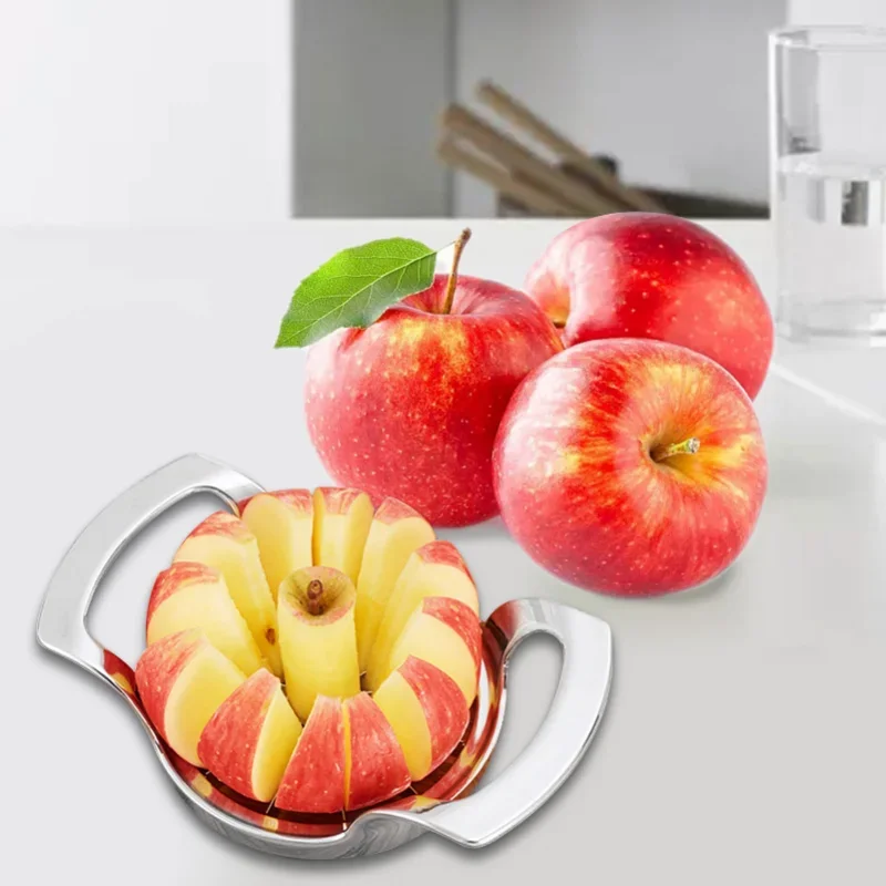 High Quality 12-Blade Extra Large Apple Cutter Slicer,Stainless Steel Ultra-Sharp Fruit Corer Slicer Tools Kitchen Accessories