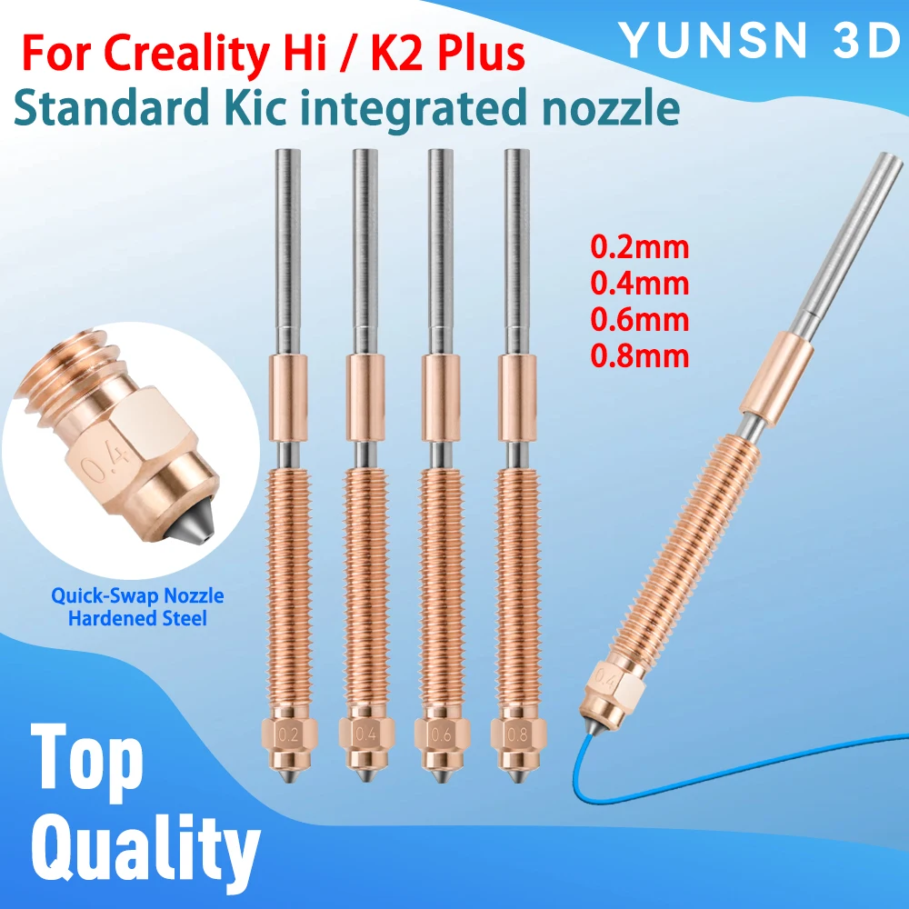 

Hotend Nozzle For Creality Hi K2 Plus All-metal Hardened Steel Quick-Swap Nozzles Kit For K2 Plus Hotend 3D Printer Accessories