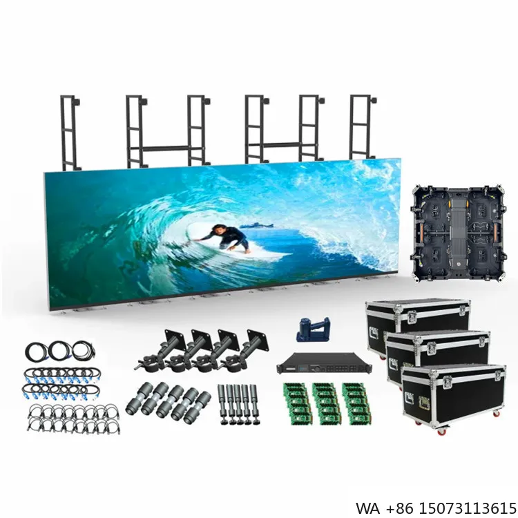 Layar Video LED Sewa Outdoor P3.91/P4.8 - Layar Iklan Film Full-Color 500x500mm