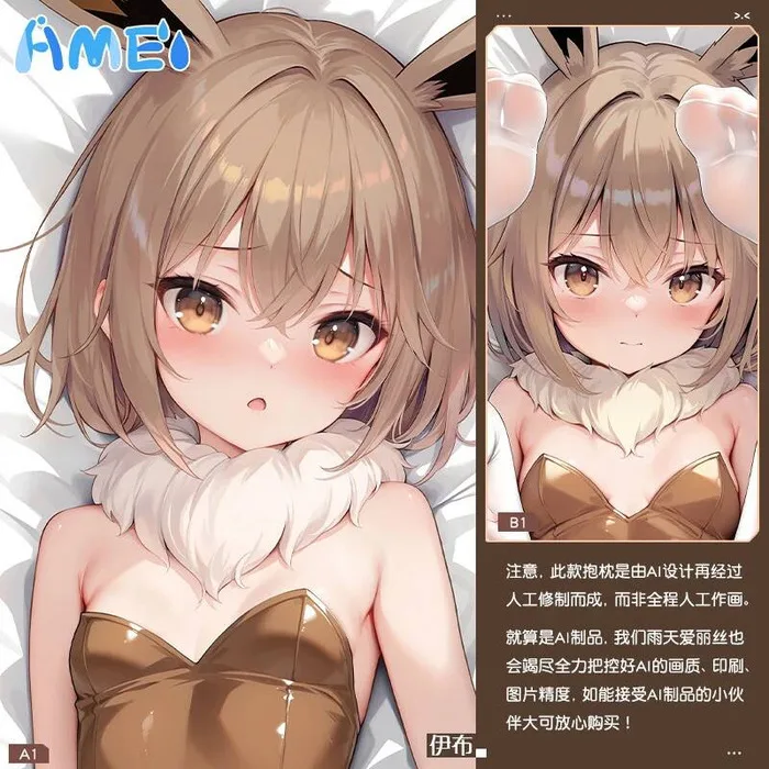 

Eevee GIRL Dakimakura Hing Body Case Otaku Pillow Cushion Bed Linings Xmas Game