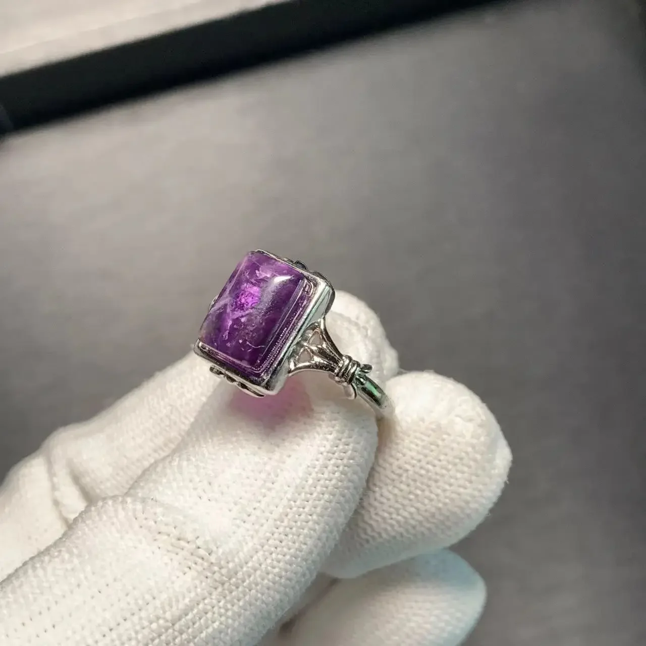 HEYYA STONE Butterfly Natural Amethyst Ring For Women 925 Silver Plated Simple Fine Jewelry Stone Gemstone Classic Style