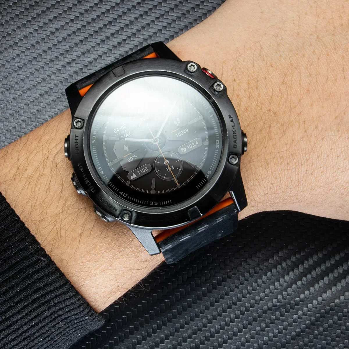 جديد 22/26 مللي متر ألياف الكربون حلقة سيليكون ل Garmin Fenix 8/5X/6X/7x /Tactix7pro الإفراج السريع حزام (استيك) ساعة استبدال للغارمين