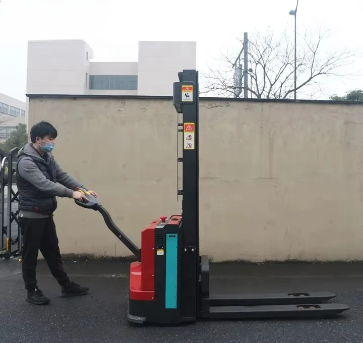 China Supplier Full Electric Lithium Battery 3000mm Lift Height Pallet Jack Stacker