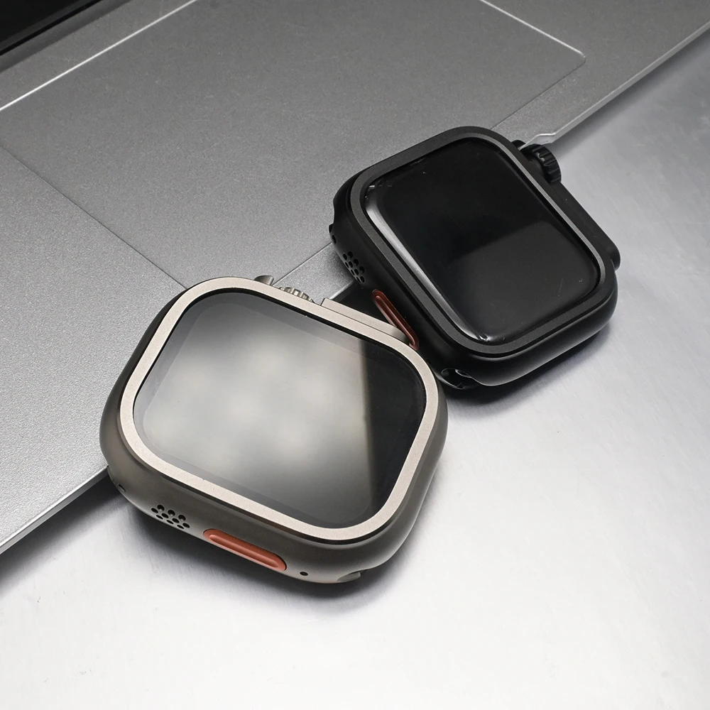 Capa de liga de alumínio para apple watch ultra 3 49mm série 11 10 46mm capa protetora de metal para iwatch 9 8 7 6 5 4 se3 44mm 45mm