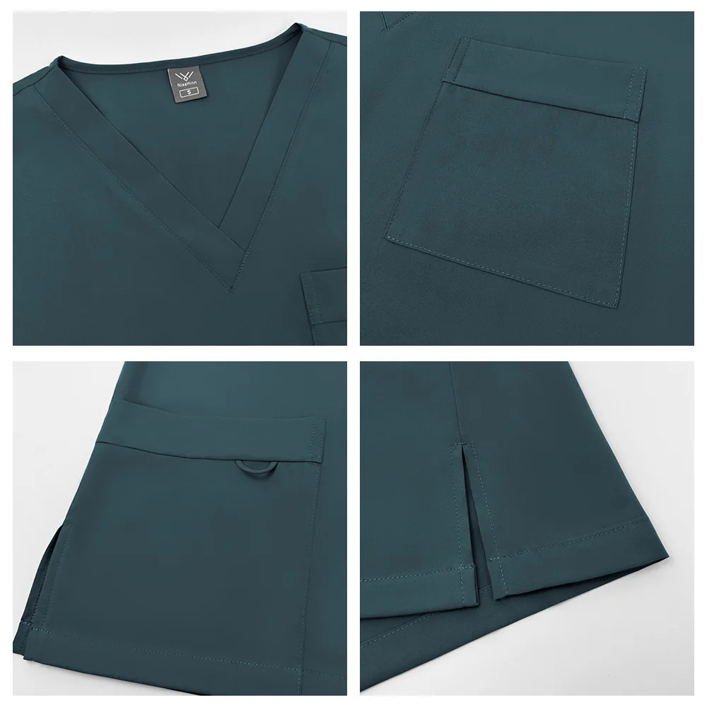 医師用医療夏用手洗い服薄手半袖手術室手術衣女性用