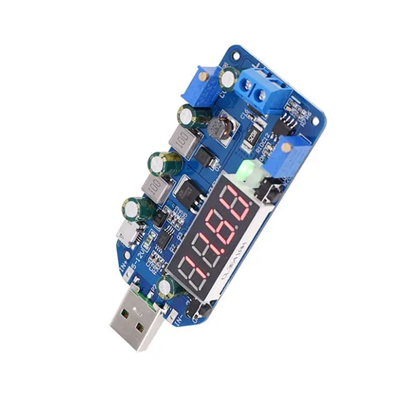 AED6-verstelbare DC-DC-convertermodule 15W met CC CV USB Step Up/Down Boost Buck 5V naar 30V uitgang met Shell Case