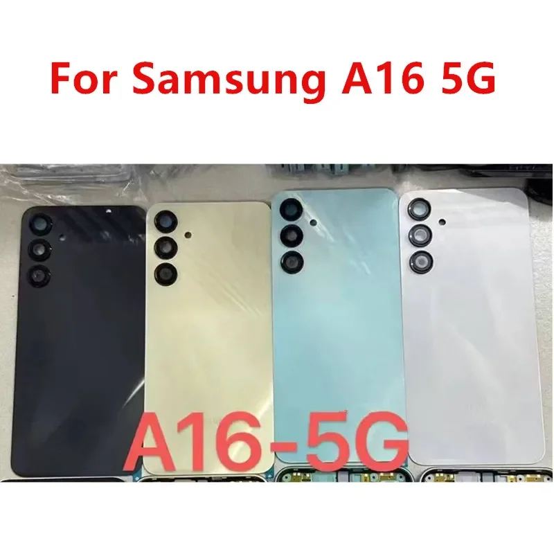 A166 Housing For Samsung Galaxy A16 5G 6.7" Plastic Battery Back Cover Repair Replace Door Rear Case + Camera Lens