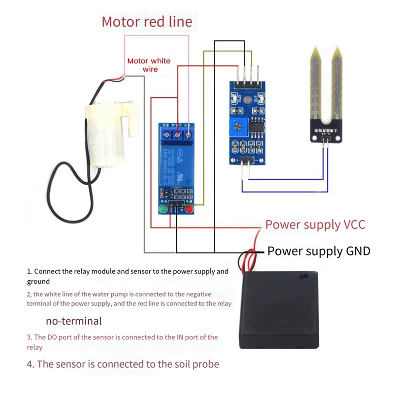 Automatic Irrigation Module DIY Kit Automatic Watering Module Soil Moisture Detection Automatic Water Pumping, Durable