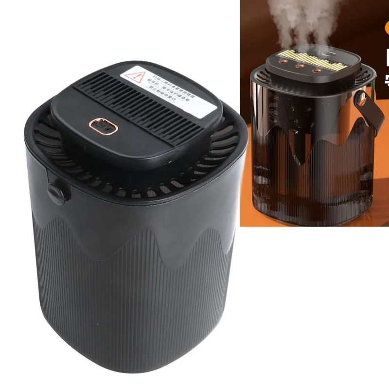 3L Air Humidifier USB Rechargeable 3 Mist Outlets Quiet Portable Desktop Humidifier Aromatherapy Diffuser With Lights