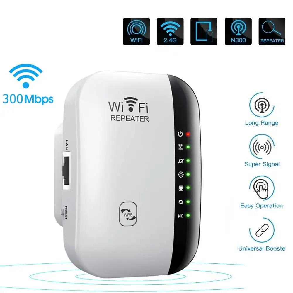 New 300Mbps Wireless WIFI Repeater Remote Wifi Extender WiFi Amplifier 802.11N Booster Repetidor Amplifier WiFi Reapeter Europe