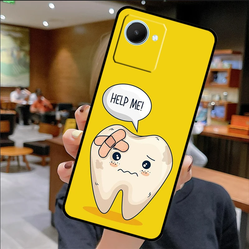 Cartoon Dentist Dental Teeth For Realme C31 C55 C35 C33 C30 C25 C21Y C15 C11 GT Neo 5 3 2 2T 3T 8 9 10 11 Pro Plus Case