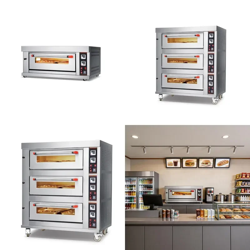 New Commercial Electric Oven with Meter 2 Tray Capacity 400x600mm 220V for Small Bakeries Baking Flour Products