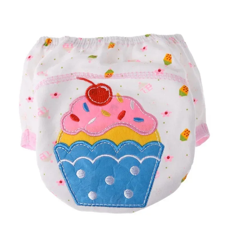 4pc/Lot Pink Series Waterproof Baby Girls Potty Training Pant Infant Underwear Panties Newborn Underclothing  size 90