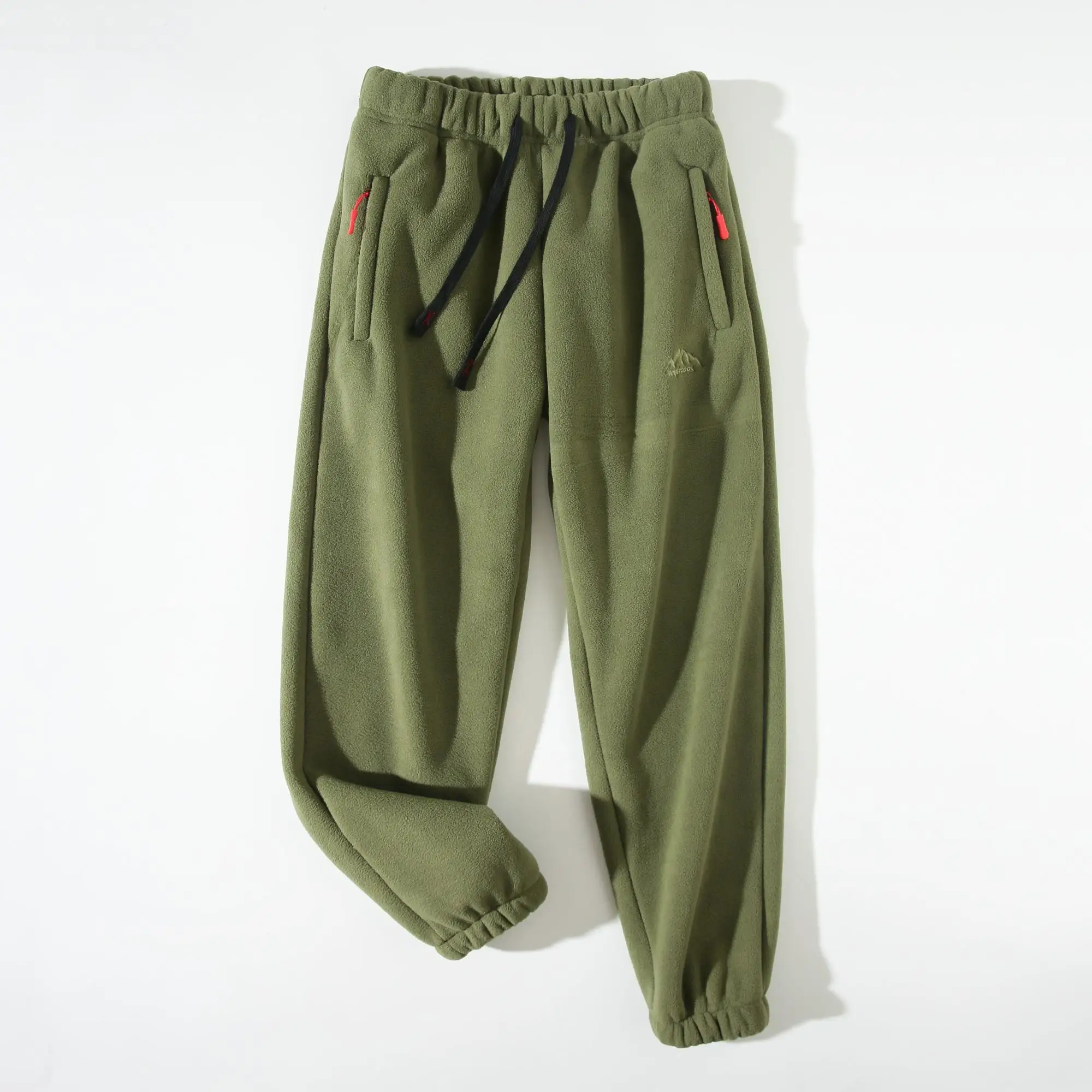 

Nordic Sle Thiened Fce Warm Winter Snow Mountain Embroidery ex Casual Sweatpants High Waist Straight Leg Pants