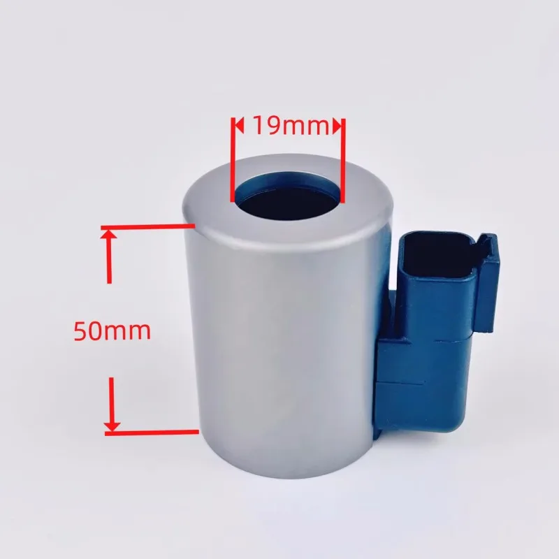 XCMG Sanyi Excavator Parts Solenoid Valve Coil Inner diameter19mm, Height 50mm Waterproof Type, Two-pin Connector