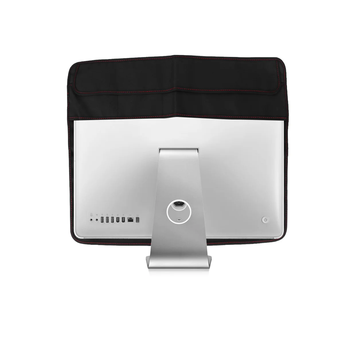 

27 Inch Black Dust Cover Protector Monitor Screen Full Protection Washable Fabric Foldable Open Bottom Pocket for LCD Display