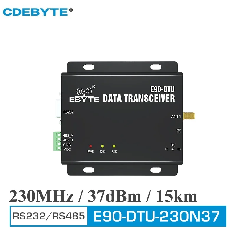 

Беспроводной приемопередатчик 230 МГц Сетевой модем Modbus RS232 RS485 SMA-K 37 дБм 15 км Узкополосный E90-DTU на большие расстояния (230N37)