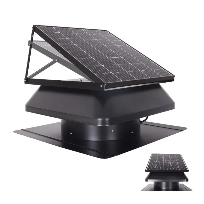 

Remote Control Roof Exhaust Fan Solar DC Outdoor Air Conditioning 14 Inch Attic Cooling Ventilation Industrial Heat Suction Fan