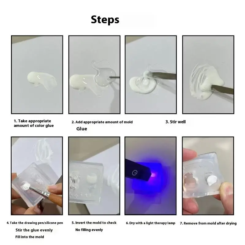 3D reliëf siliconen nagel mallen - bloem vlinder strik sjablonen, DIY nail art decoratie ontwerp tools voor salon thuis