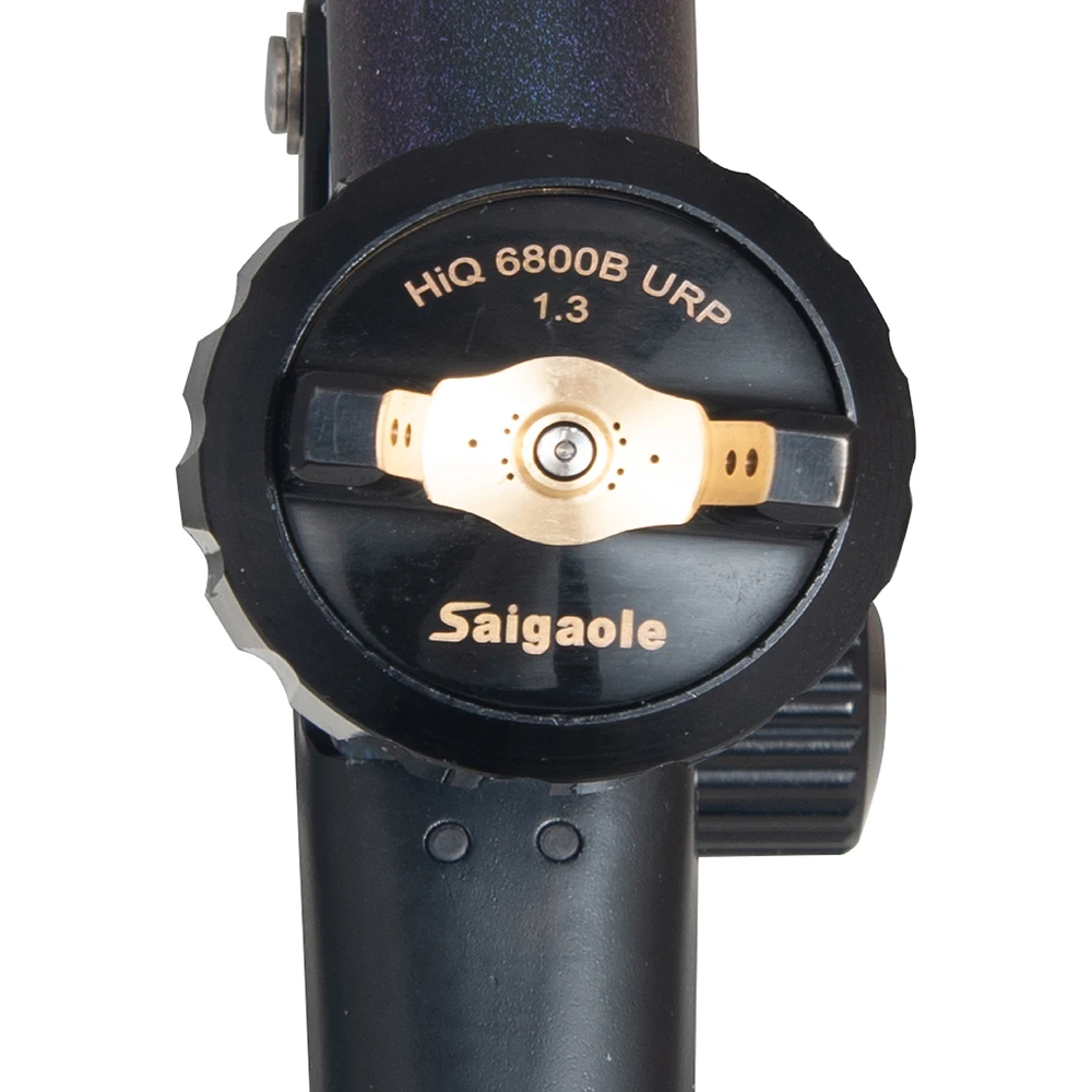 Pistolet de Pulvérisation HVLP 6800B de 1.3mm, Finitions Automobiles, Peinture à Brumisation Élevée, pour Tôle, Mobilier Industriel, en Cuir