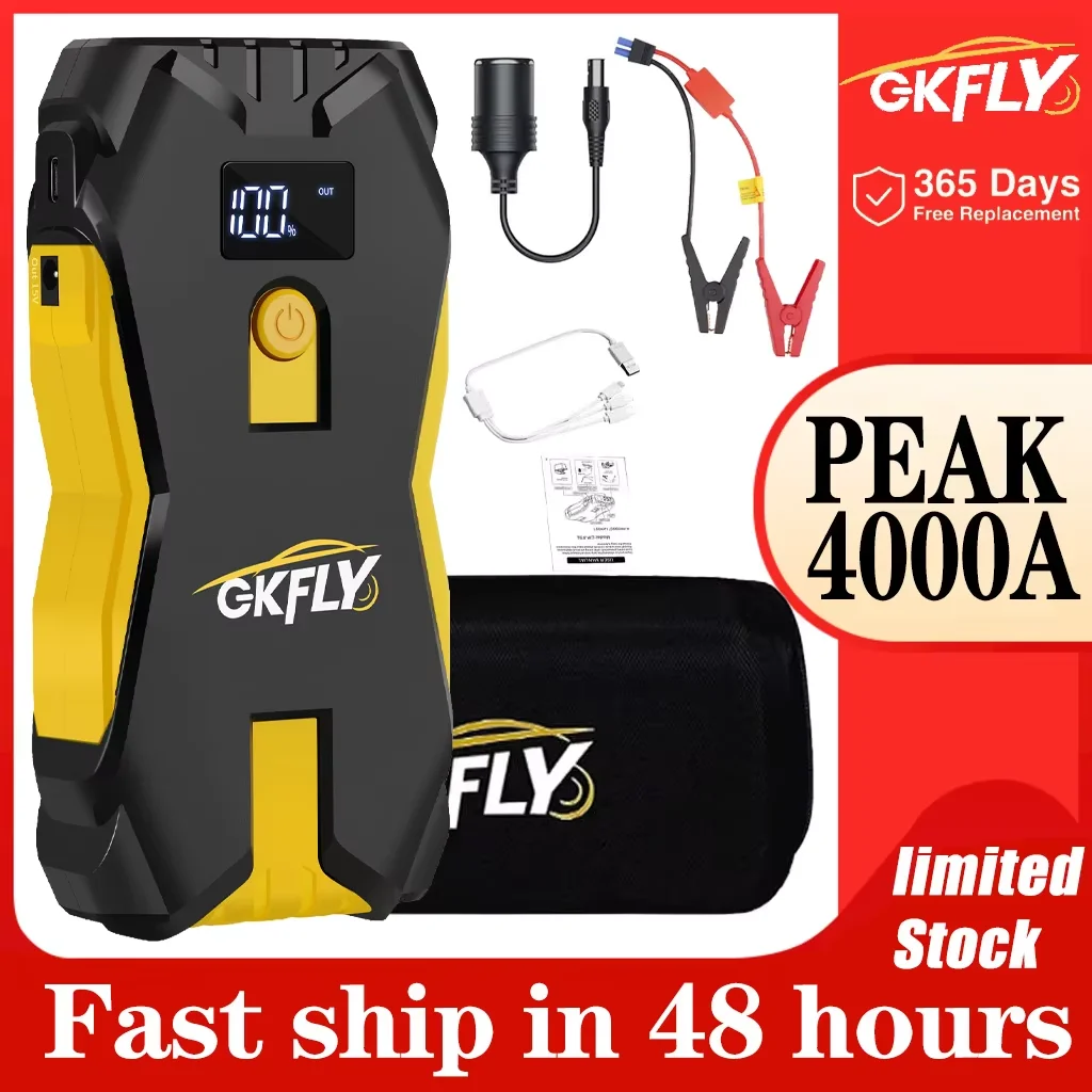 GKFLY 2000A Tragbare Auto Starthilfe Power Bank Auto Booster Ladegerät 12V Start Gerät Benzin Diesel Auto Notfall Booster