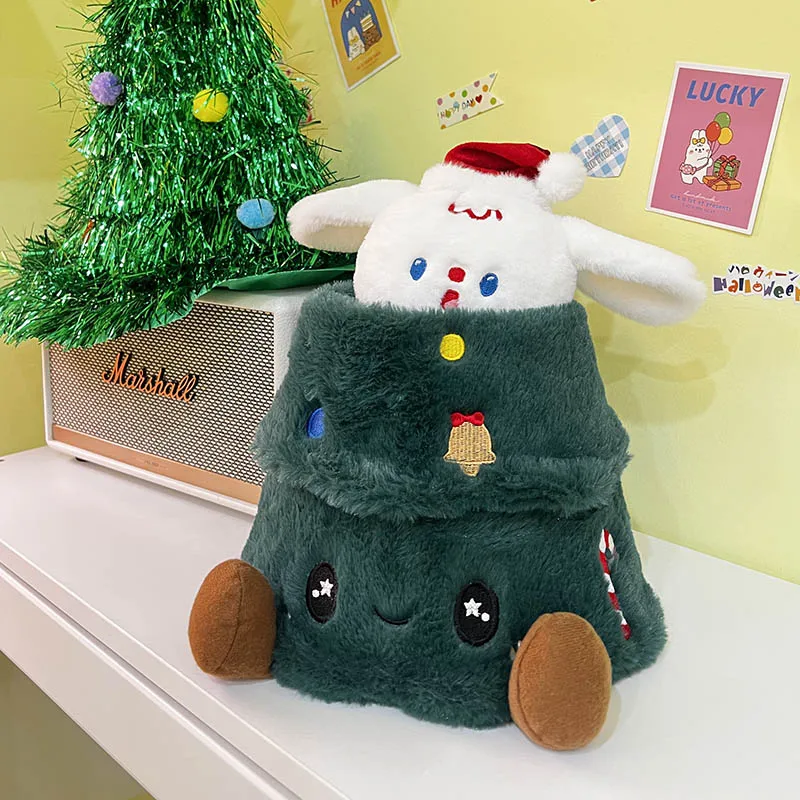 クリスマスツリーぬいぐるみ,柔らかくてかわいい犬,創造的なクリスマスデコレーション,装飾品,枕人形,30cm,新品