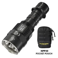 Nitecore Rechargeable Tactical Flashlight 3 x UHi 40 LED 9800LM Power Torch Lighter with 21700 Battery for Self Defense Camping