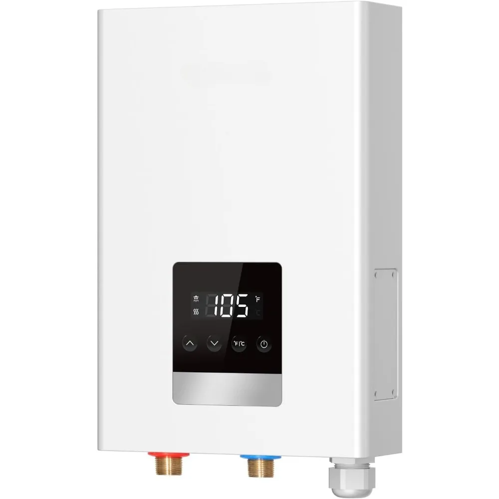 Electric Tankless Water Heater 14KW On Demand Instant Water Heater Endless Hot Water for Residential House Use, with LED Digital