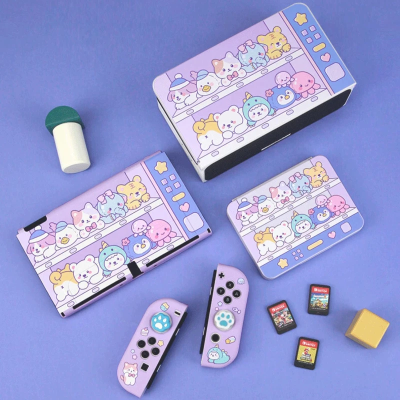 For Nintendo Switch OLED/NS Case Cute Cartoon TPU Shell Soft Protective Case Full Cover For Switch Console Games Accessories