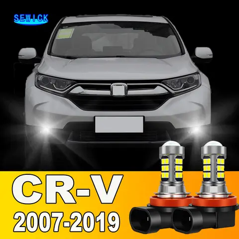 2x LED anteriore fendinebbia accessori per Honda CR-V CR V CRV 2007 2008 2009 2010 2011 2012 2013 2014 2015 2016 2017 2018 2019