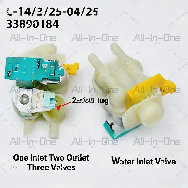 Suitable for Drum Washing Machine 33890184 Water Inlet Valve Three-head Solenoid Valve 8001265412