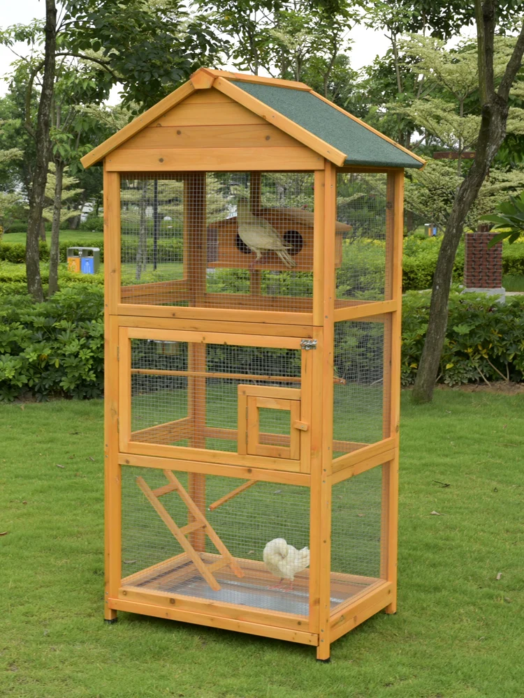 The product can be customized. Budgerigar bird cage large starling bird house bird nest wood outdoor villa luxury large