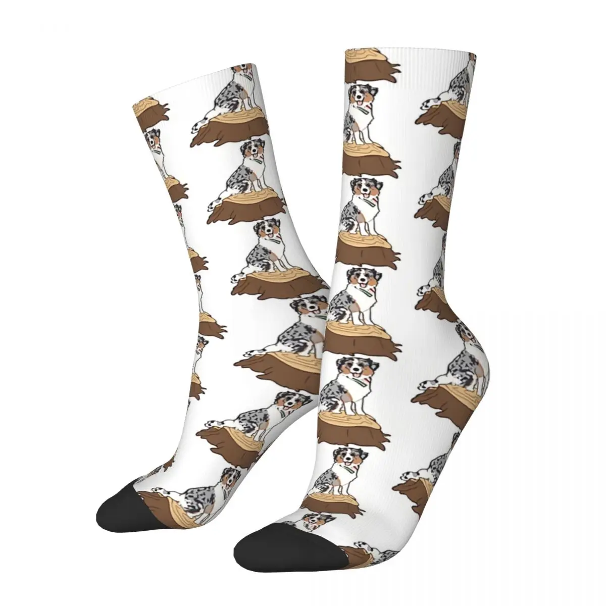 Border Collie Wood Dog Men Women Socks Windproof Novelty Spring Summer Autumn Winter Stockings Gift