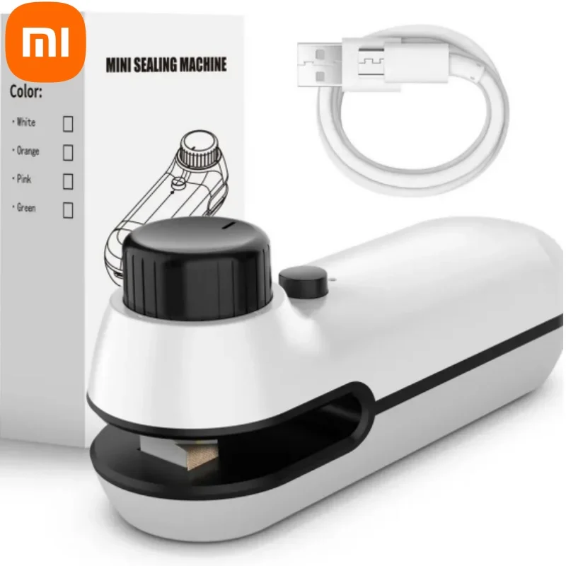 Xiaomi Rechargable 2 In 1 Mini Heat Sealer Storage Bag Plastic Package Snack Sealer Bag Handheld Heat Sealer Plastic Bag USB