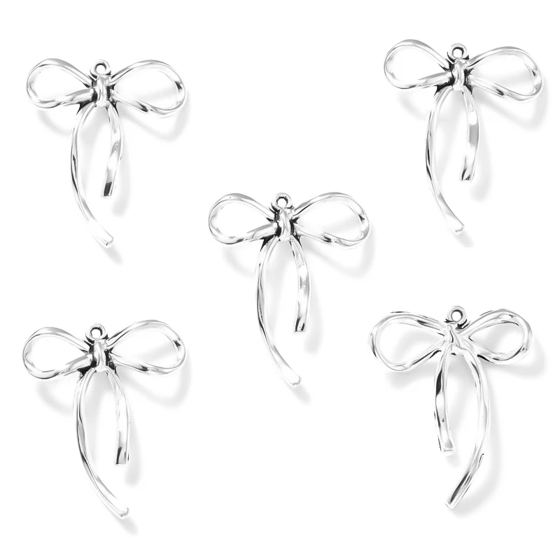 20 قطعة 5 ألوان صغيرة القوس عقدة سحر ل سوار قلادة قلادة صنع المجوهرات الحرف اليدوية diy لوازم 20*25 مللي متر N1177 #6