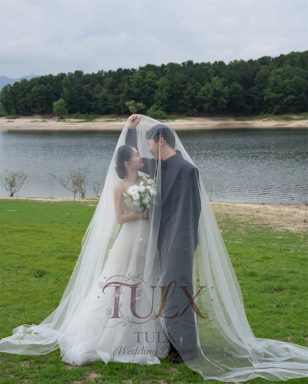 TULX Luxury 3D Lace Flower Wedding Dresses Korea Photo Shoot Sweetheart A line Long Bridal Gown Corset Customized 웨딩드레스 2026