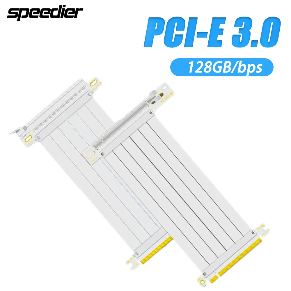 

PCI-E 3.0 X16 High Speed Flexible Extender Card Extension Port White&Black, 90 Degree Adapter (15-60cm) ROG STRIX GTX RTX Cable