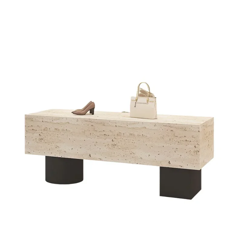 Clothing store Nakajima table Travertine dis lay stan d Women's clothing stor e Shoes and bag s accessories