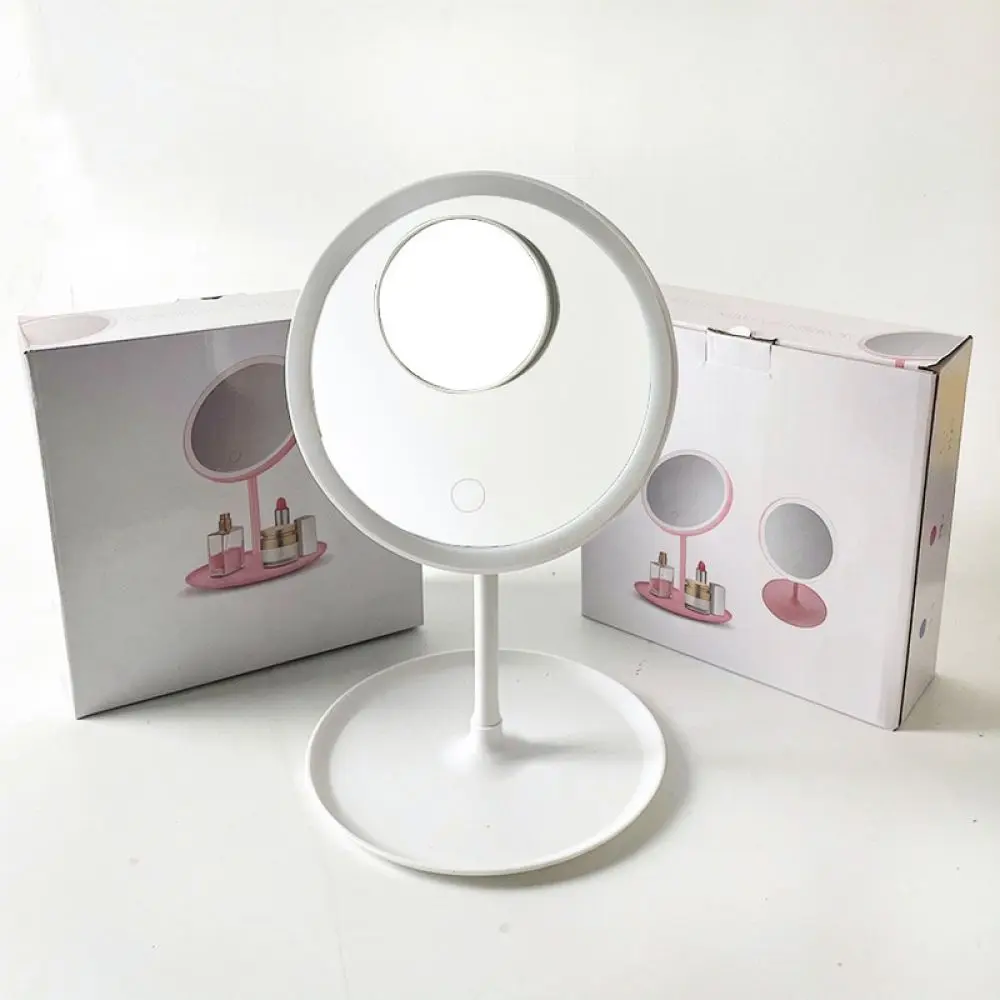 LED Vanity Makeup Mirror Desktop Cosmetic Mirror With Rechargeable Light Modes Portable Beauty Mirror For Personal Daily Use