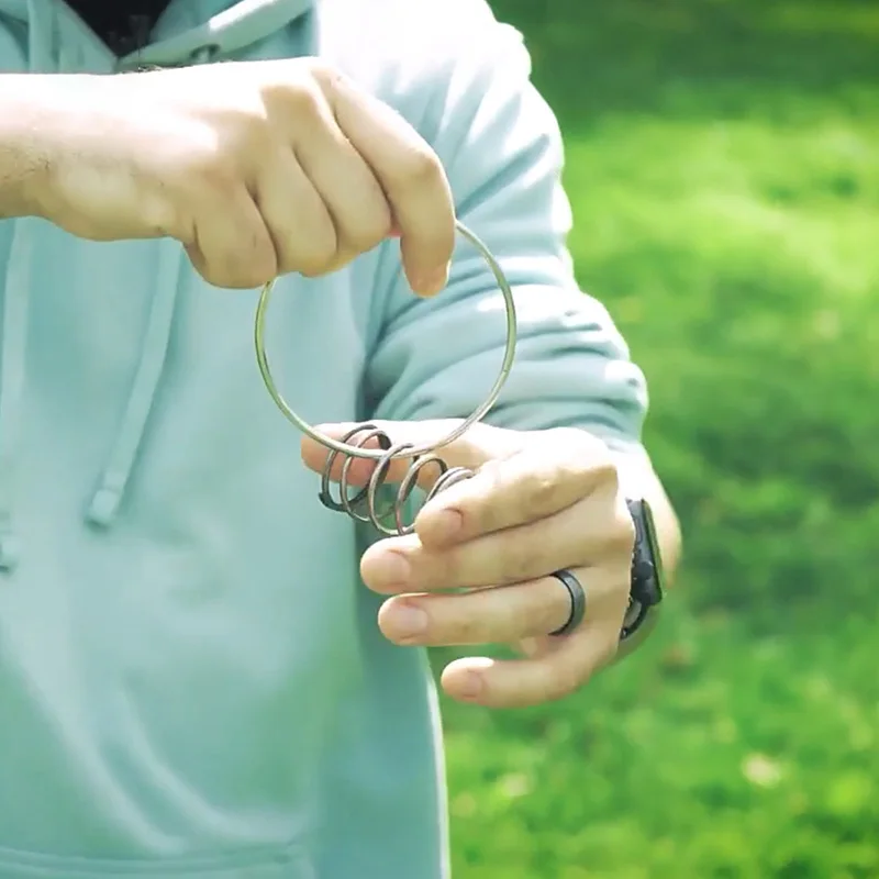 반지 재미 있은 봄과 반지 큰 크기 온라인 지침 마술 트릭 소품 장난감 클로즈 업 마술 소품