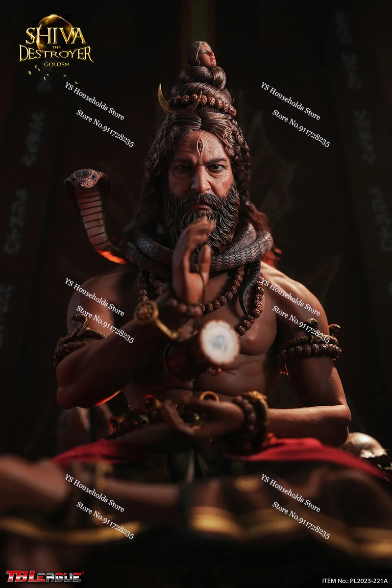 TBLeague PL2023-221 Gold Sliver 1/6 Shiva Destroyer Action Figure Three Eyes Indian God Delicate 12