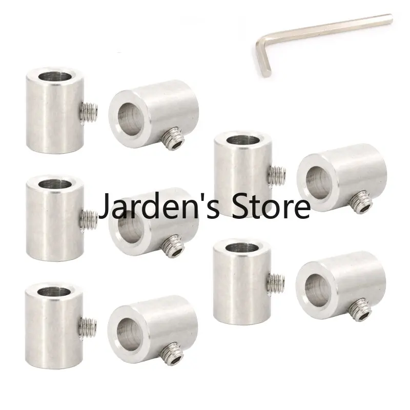 10pcs handscrew Clamp 304 stainless steel Wire Rope Clip with Hexagon Grub Screw Bolts buckle for 2 3 4 5 6 8 10 12mm steel wire