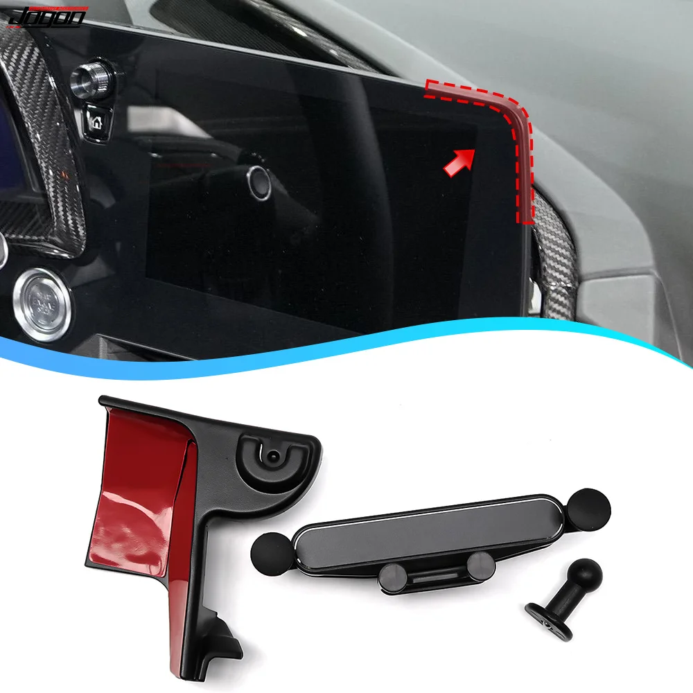 Car Phone Holder For Chevrolet Corvette C8 Stingray Sports 2020 2021 Mobile Phone Bracket Gravity GPS Cell Stand Accessories