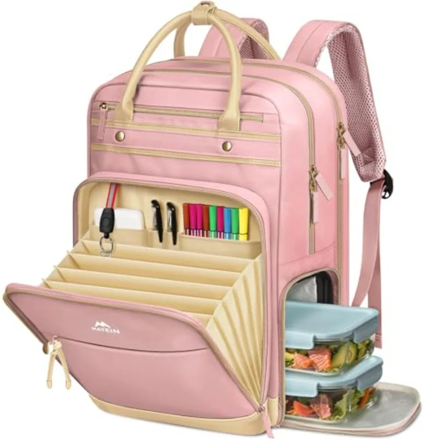 

Lunch Backpack for Women, Teacher Backpack with Lunch Compartment Detachable, Fit 15.6 Inch Laptop, College Computer Backpacks